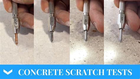 how to do concrete hardness tester|concrete scratch test.